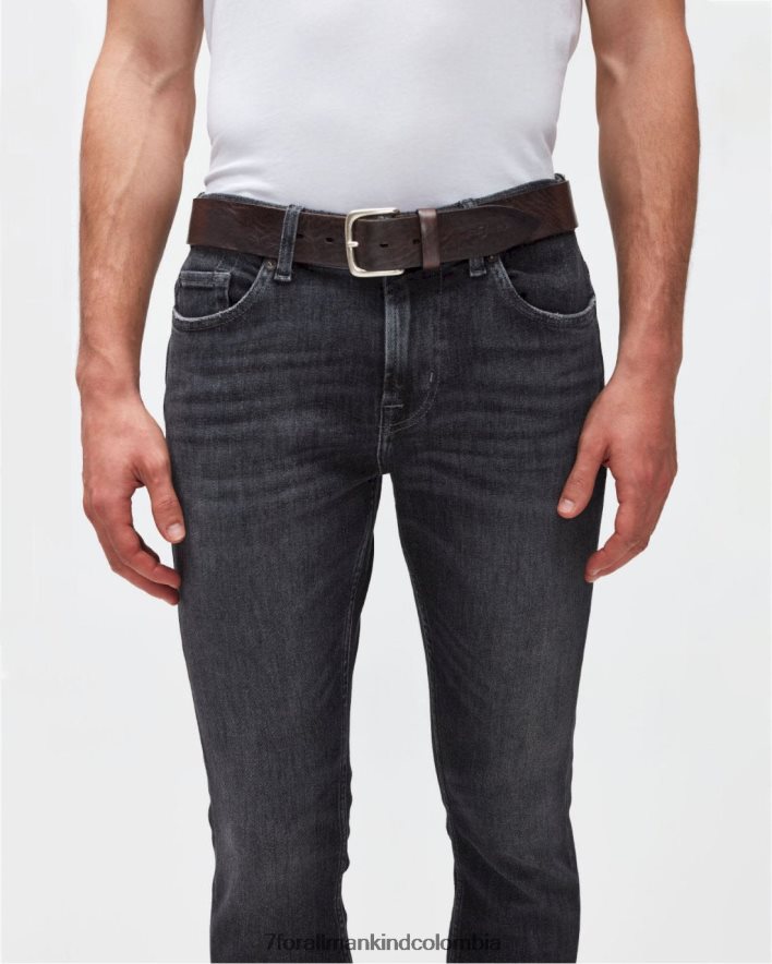 accesorios 7 for All Mankind cinturón de cuero atemporal en marrón JBNRD852