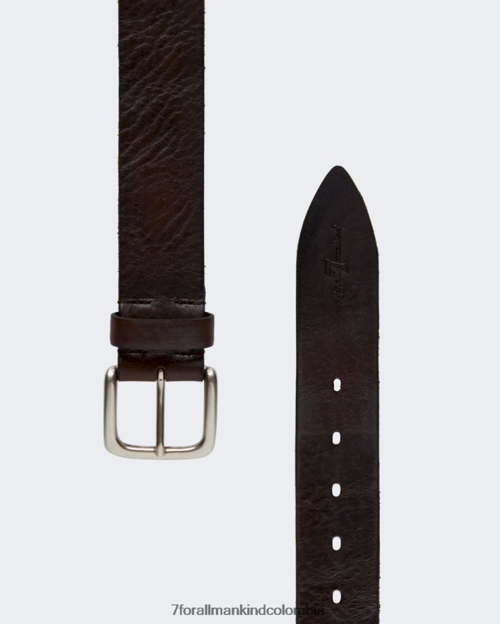 accesorios 7 for All Mankind cinturón de cuero atemporal en marrón JBNRD852
