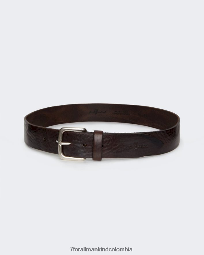 accesorios 7 for All Mankind cinturón de cuero atemporal en marrón JBNRD852