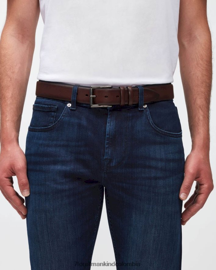 accesorios 7 for All Mankind cinturón de cuero clásico en marrón JBNRD854