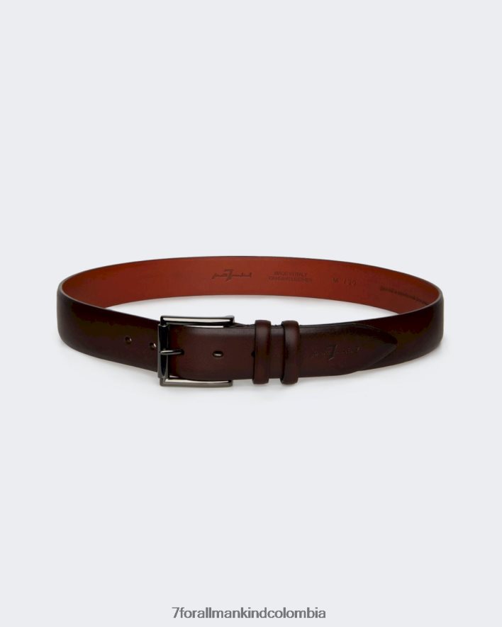 accesorios 7 for All Mankind cinturón de cuero clásico en marrón JBNRD854
