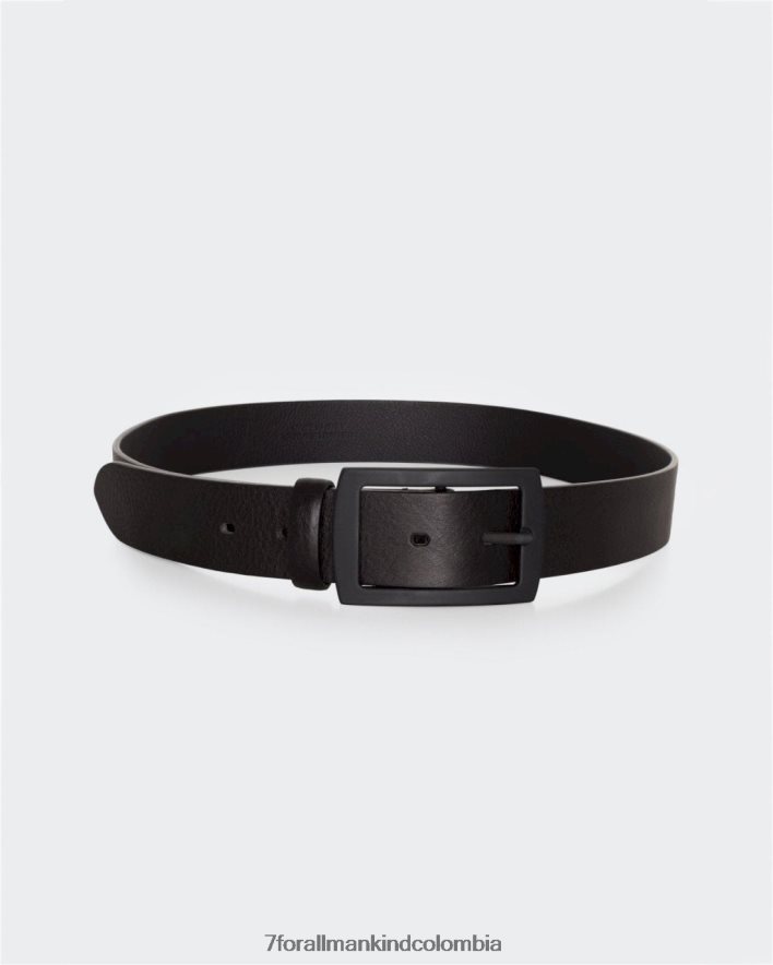 accesorios 7 for All Mankind cinturón de cuero clásico en negro JBNRD482