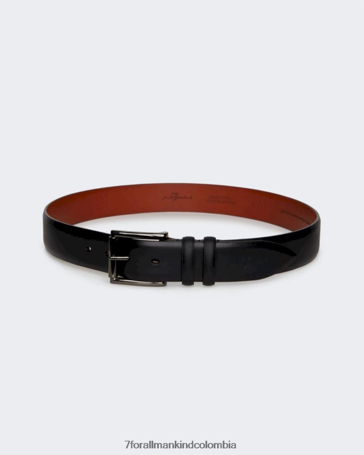 accesorios 7 for All Mankind cinturón de cuero clásico en negro JBNRD853