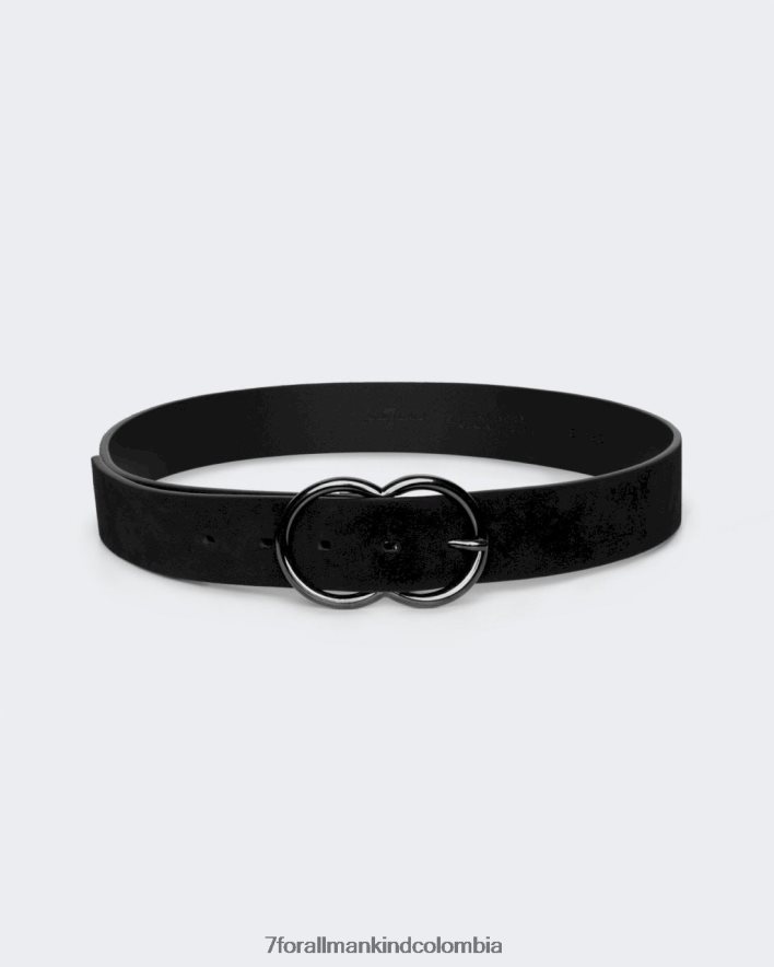 accesorios 7 for All Mankind cinturón infinito de ante en negro JBNRD478