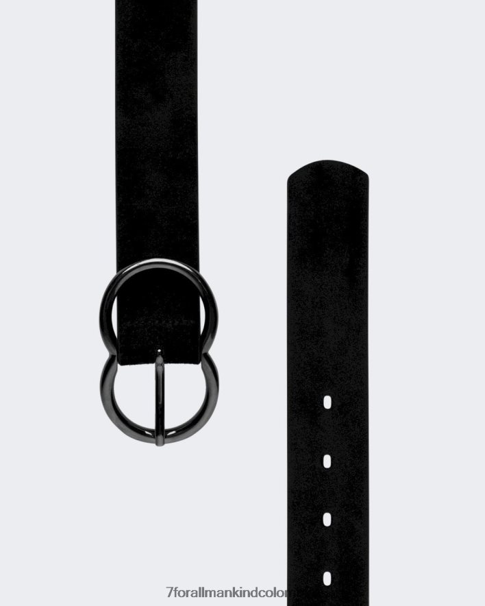 accesorios 7 for All Mankind cinturón infinito de ante en negro JBNRD478