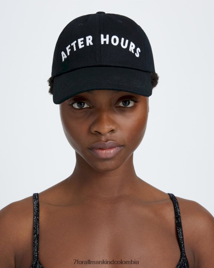 accesorios 7 for All Mankind gorra de béisbol negra after hours JBNRD477