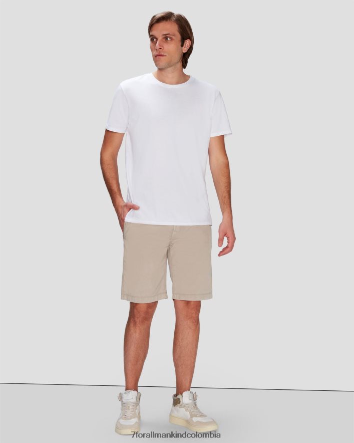 vestir 7 for All Mankind Pantalones cortos chinos de sarga Airweft en color sésamo JBNRD772