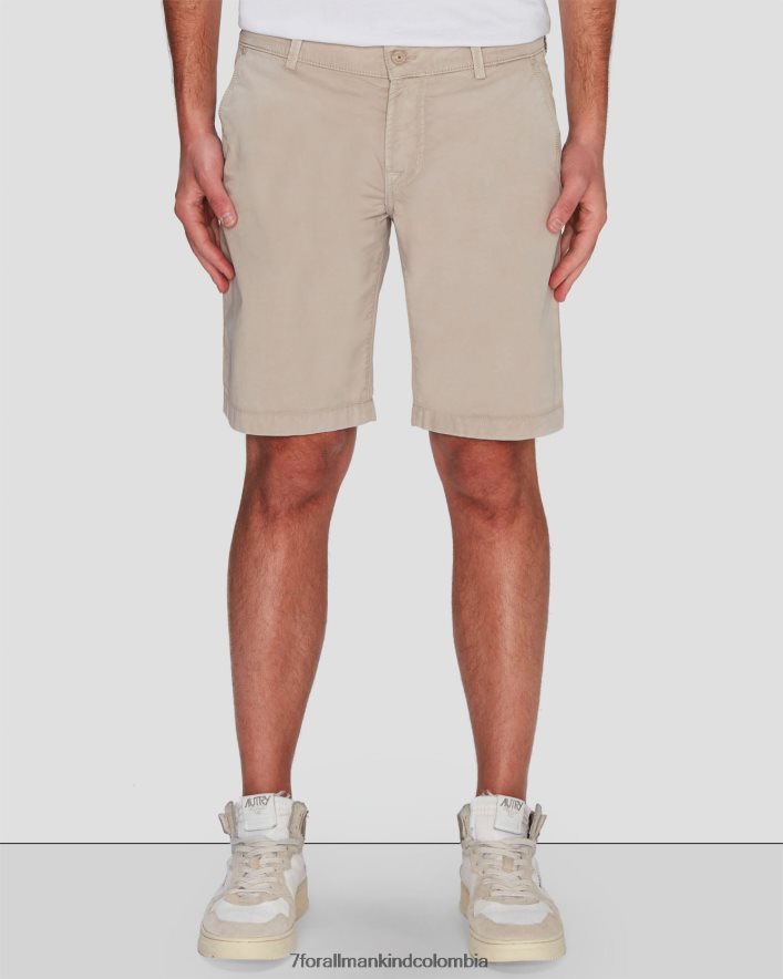 vestir 7 for All Mankind Pantalones cortos chinos de sarga Airweft en color sésamo JBNRD772