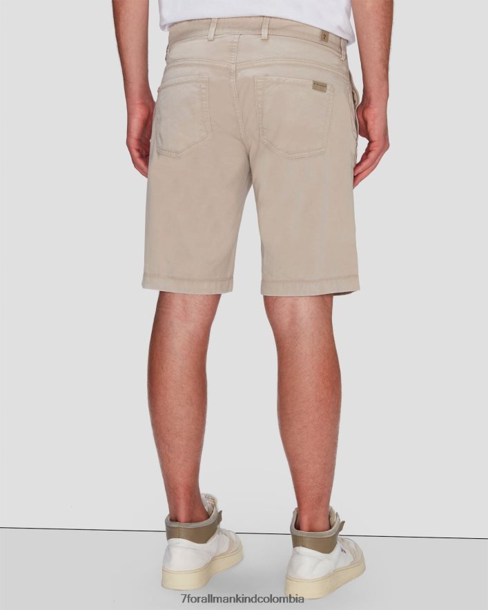 vestir 7 for All Mankind Pantalones cortos chinos de sarga Airweft en color sésamo JBNRD772