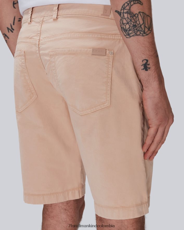 vestir 7 for All Mankind Pantalones cortos chinos de sarga en color mandarina Airweft JBNRD797