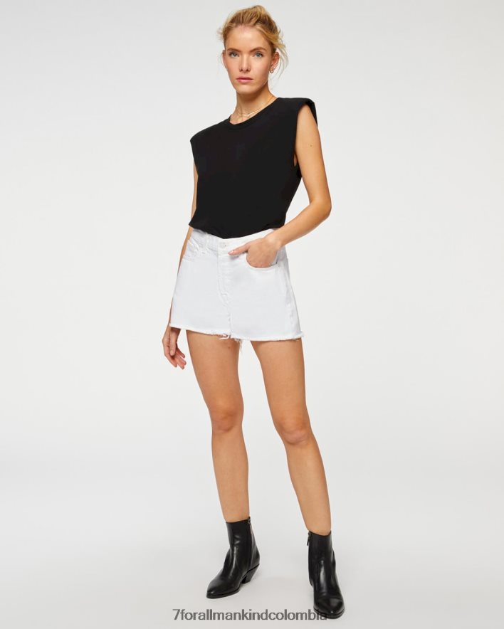 vestir 7 for All Mankind Pantalones cortos cortos con bajo deshilachado en blanco limpio de Monroe JBNRD230