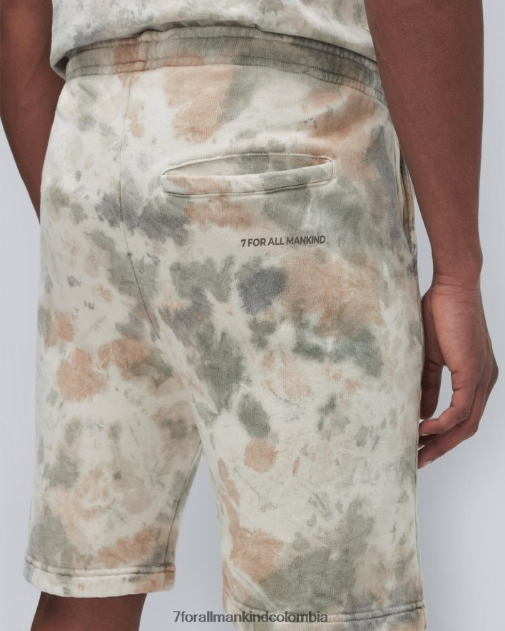 vestir 7 for All Mankind Pantalones cortos de camuflaje con teñido anudado mineral JBNRD675