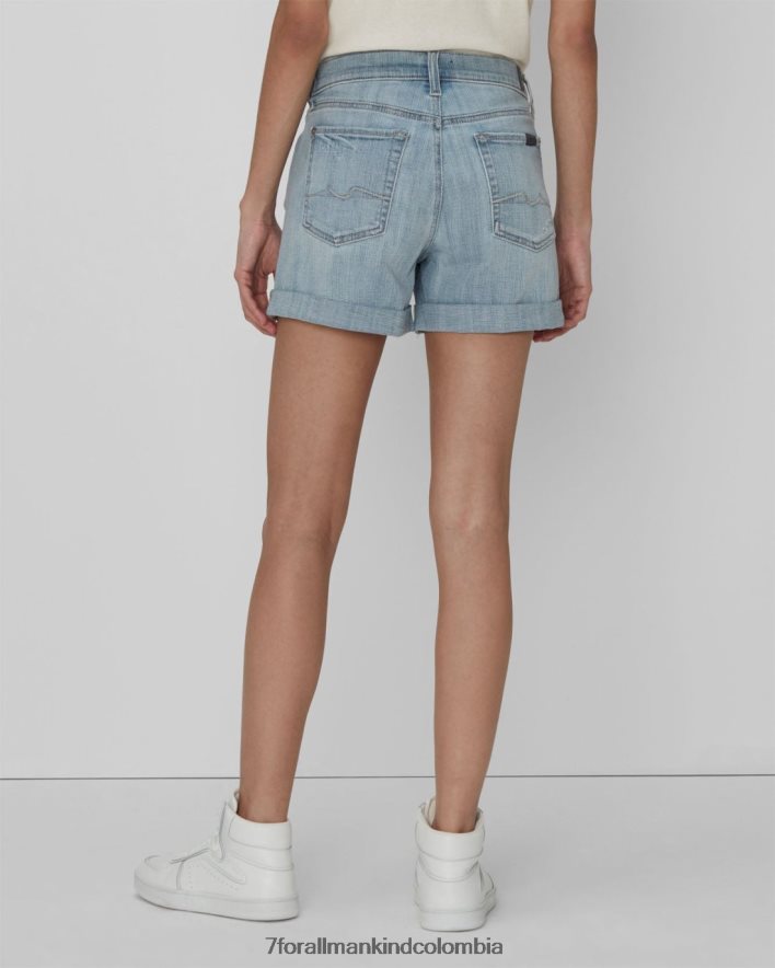 vestir 7 for All Mankind Short medio rollito de sarga rota en coco prive JBNRD184