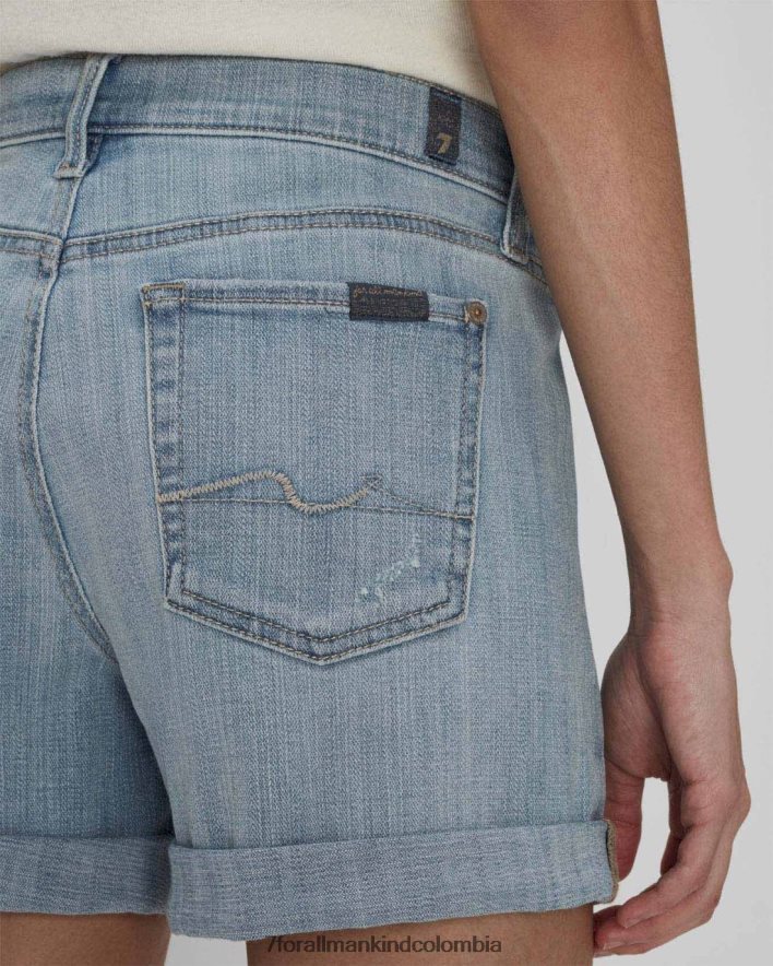 vestir 7 for All Mankind Short medio rollito de sarga rota en coco prive JBNRD184