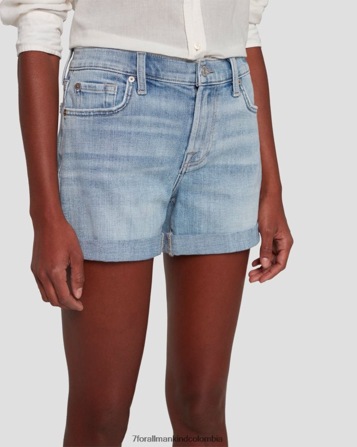vestir 7 for All Mankind Short medio rollito de sarga rota en coco prive JBNRD20