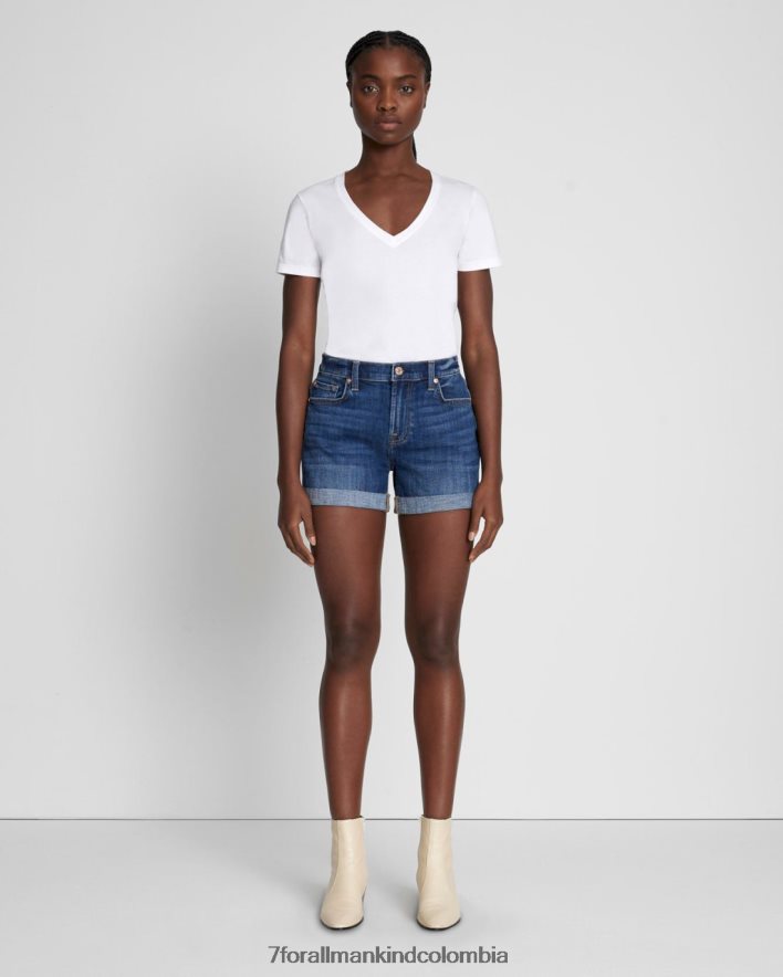 vestir 7 for All Mankind Short midi de sarga rota en Vanity JBNRD72
