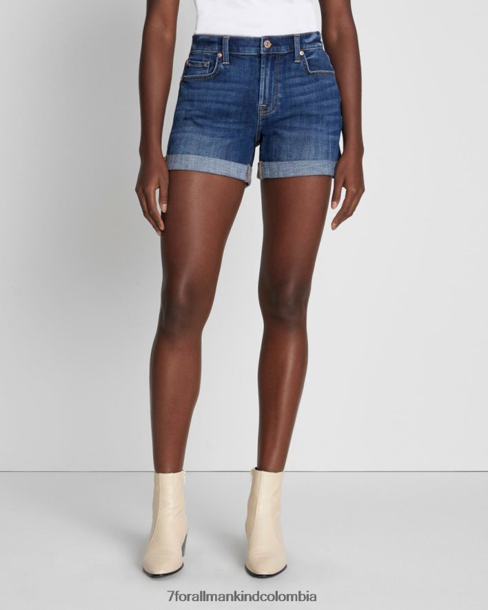 vestir 7 for All Mankind Short midi de sarga rota en Vanity JBNRD72