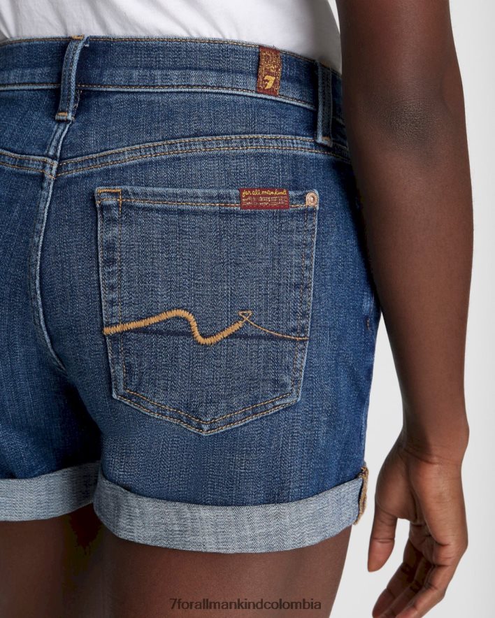 vestir 7 for All Mankind Short midi de sarga rota en Vanity JBNRD72