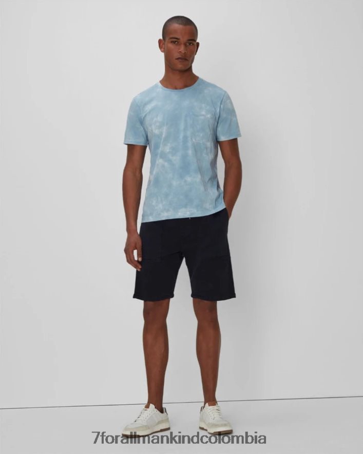 vestir 7 for All Mankind pantalón corto de sarga en azul marino JBNRD805