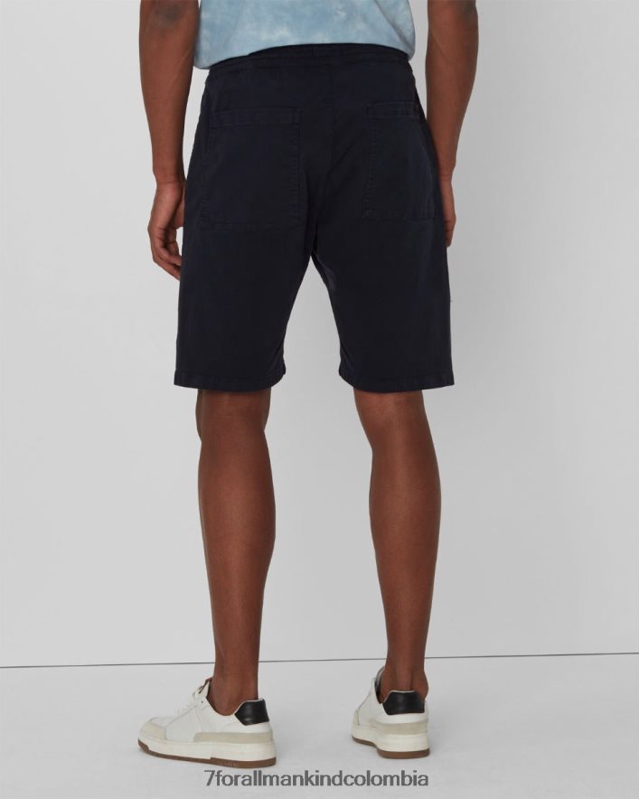 vestir 7 for All Mankind pantalón corto de sarga en azul marino JBNRD805