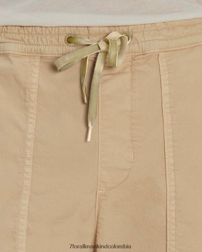 vestir 7 for All Mankind pantalón corto de sarga en castillo de arena JBNRD804