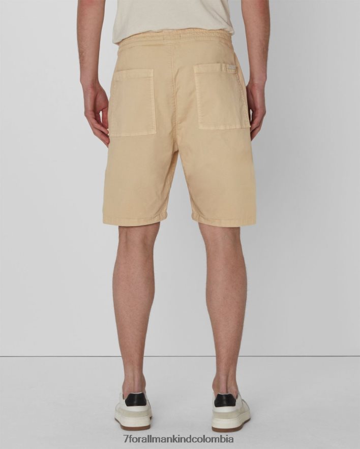 vestir 7 for All Mankind pantalón corto de sarga en castillo de arena JBNRD804