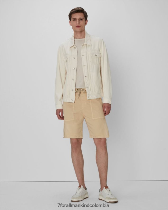 vestir 7 for All Mankind pantalón corto de sarga en castillo de arena JBNRD804