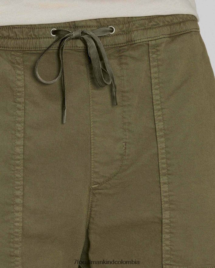 vestir 7 for All Mankind pantalón corto de sarga en ejército ligero JBNRD802