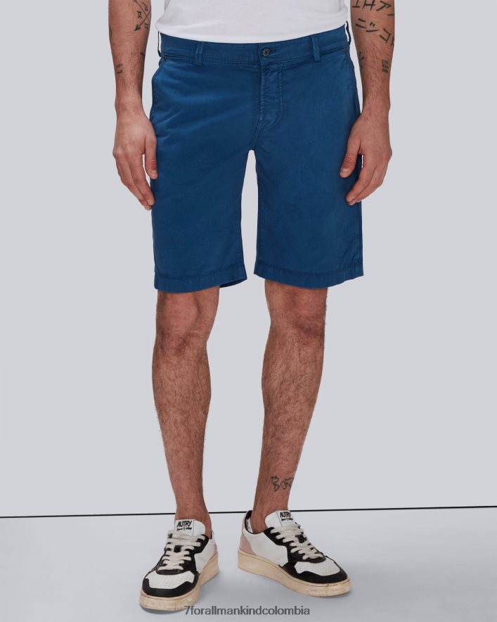 vestir 7 for All Mankind pantalones cortos chinos de sarga Airweft en fondo marino JBNRD775