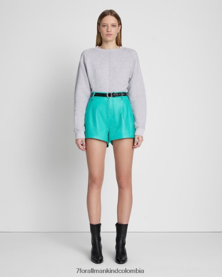 vestir 7 for All Mankind pantalones cortos de sastre de piel sintética en atlantis JBNRD437