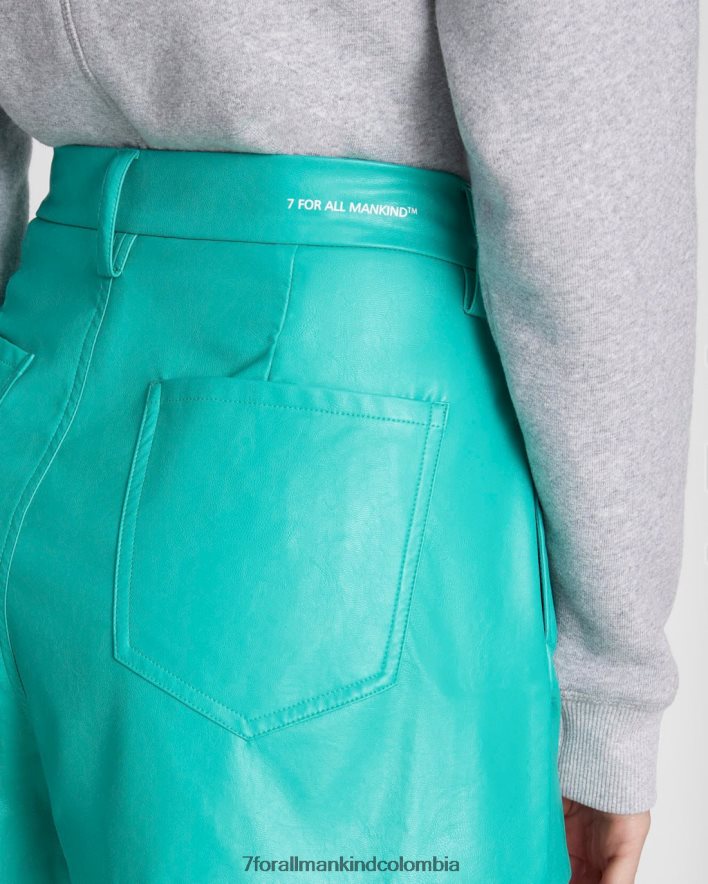 vestir 7 for All Mankind pantalones cortos de sastre de piel sintética en atlantis JBNRD437