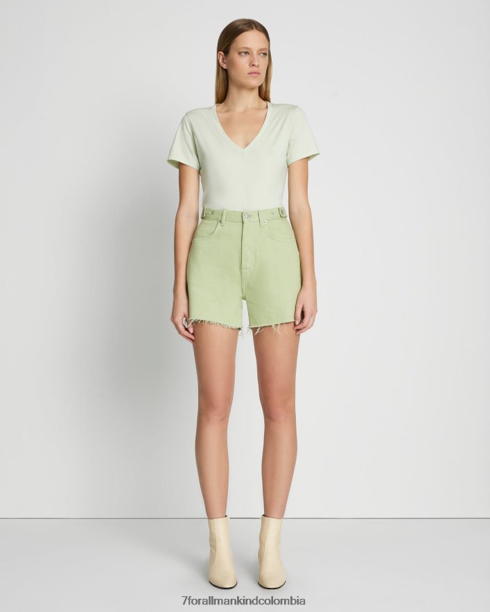 vestir 7 for All Mankind short rubí fácil en espuma de mar JBNRD269