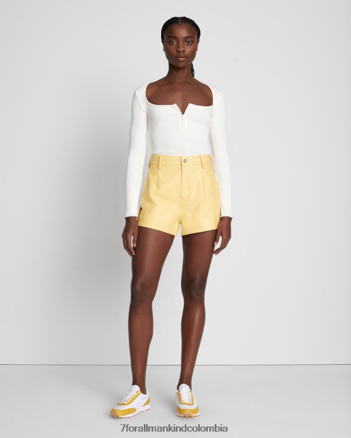 vestir 7 for All Mankind shorts sastre de piel sintética en jojoba JBNRD436