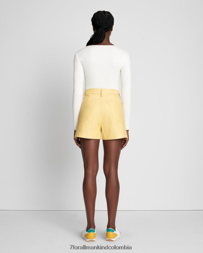 vestir 7 for All Mankind shorts sastre de piel sintética en jojoba JBNRD436