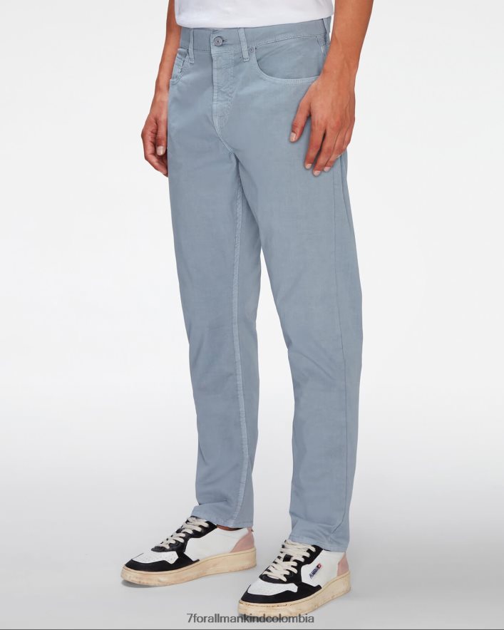 vestir 7 for All Mankind Airweft Twill Adrien 5 Pocket en color ginebra fría JBNRD781