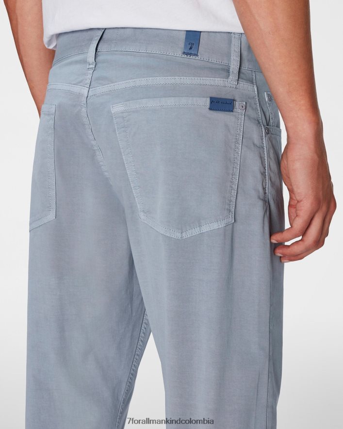 vestir 7 for All Mankind Airweft Twill Adrien 5 Pocket en color ginebra fría JBNRD781