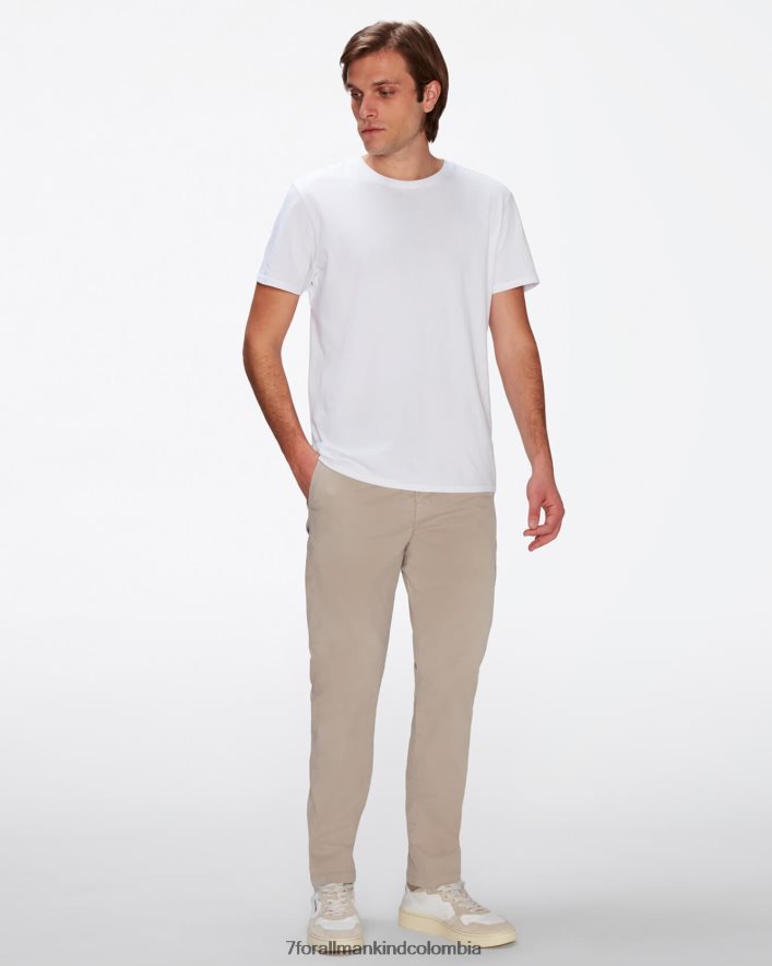 vestir 7 for All Mankind Chinos Adrien de sarga Airweft en color sésamo JBNRD771