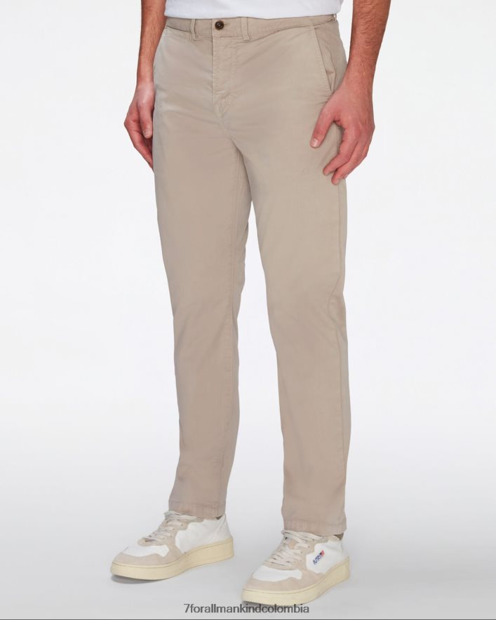vestir 7 for All Mankind Chinos Adrien de sarga Airweft en color sésamo JBNRD771