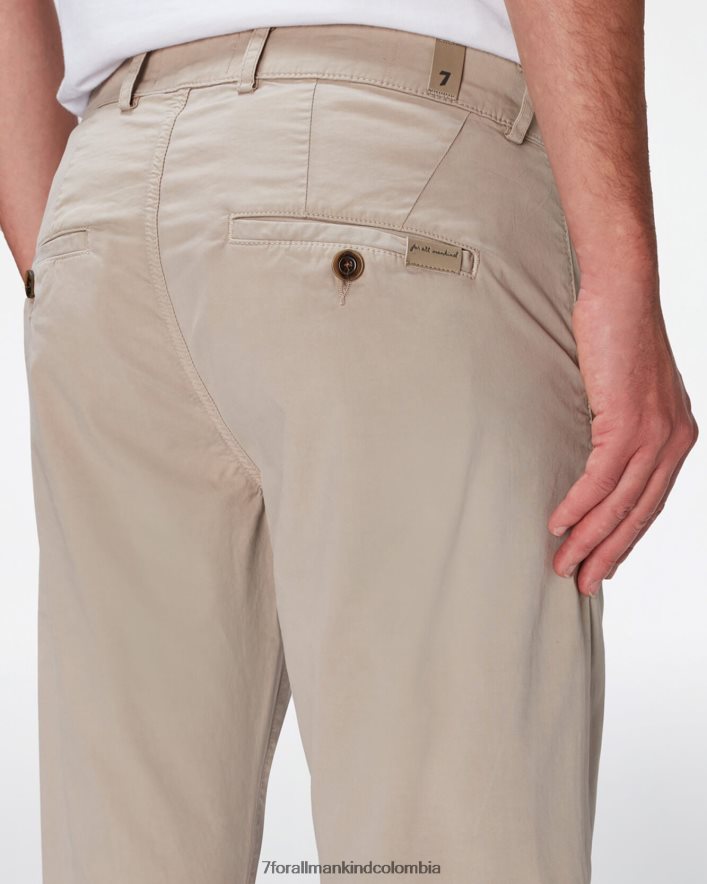 vestir 7 for All Mankind Chinos Adrien de sarga Airweft en color sésamo JBNRD771