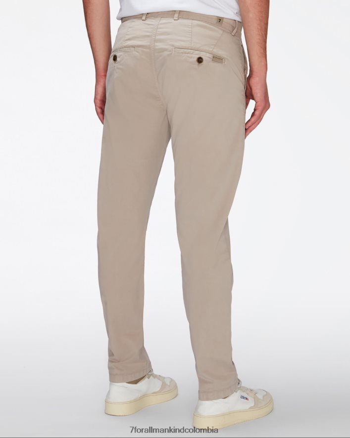 vestir 7 for All Mankind Chinos Adrien de sarga Airweft en color sésamo JBNRD771