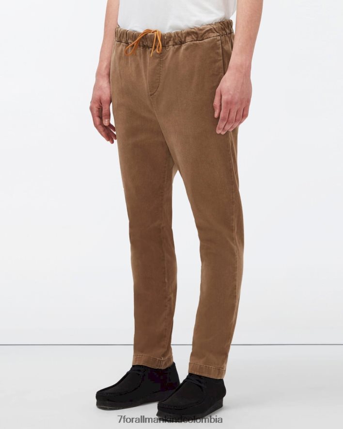 vestir 7 for All Mankind Joggers chinos cálidos de sarga en color camel JBNRD795