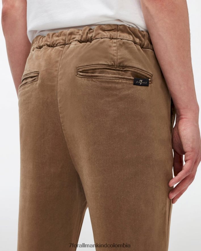vestir 7 for All Mankind Joggers chinos cálidos de sarga en color camel JBNRD795