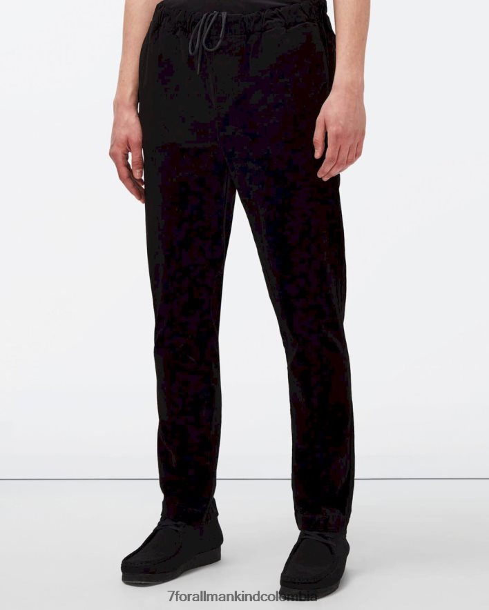 vestir 7 for All Mankind Joggers chinos cálidos de sarga en negro JBNRD792