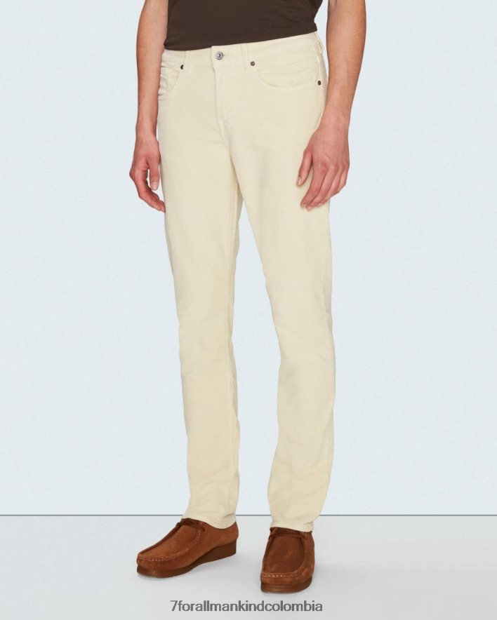 vestir 7 for All Mankind Pana cónica delgada en blanco hueso JBNRD807