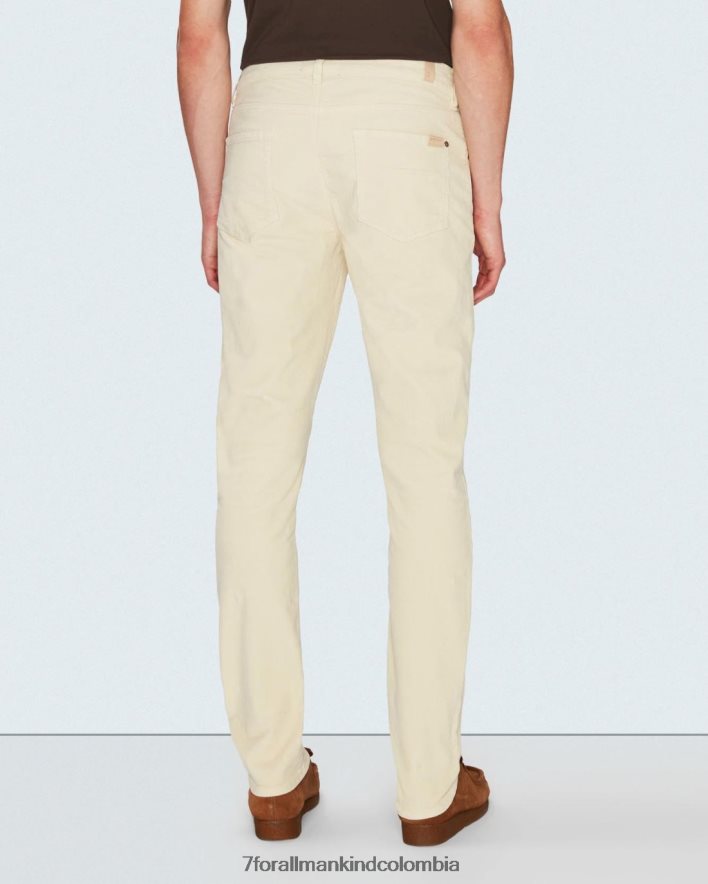 vestir 7 for All Mankind Pana cónica delgada en blanco hueso JBNRD807