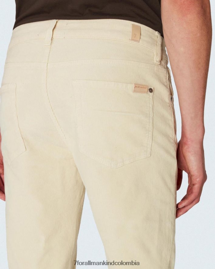 vestir 7 for All Mankind Pana cónica delgada en blanco hueso JBNRD807