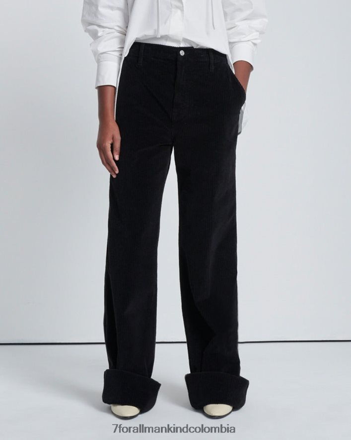 vestir 7 for All Mankind Pantalón Easy de pana en negro. JBNRD421