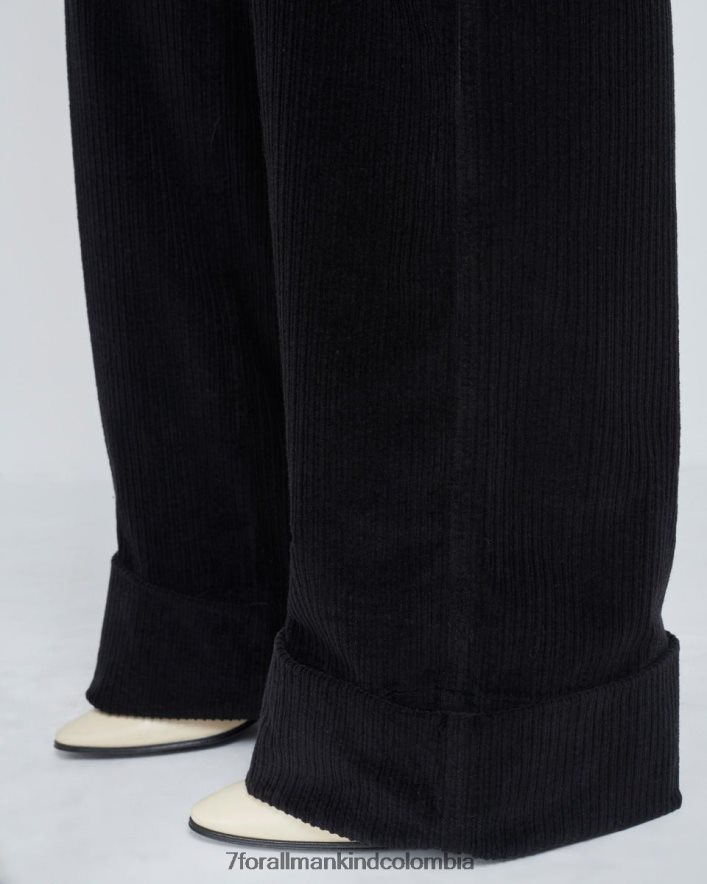 vestir 7 for All Mankind Pantalón Easy de pana en negro. JBNRD421