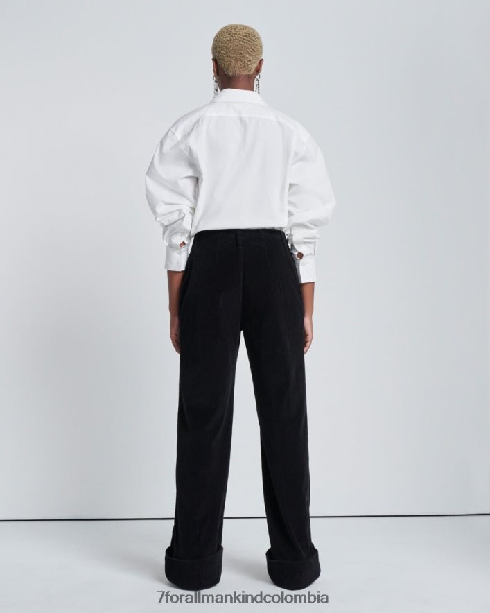 vestir 7 for All Mankind Pantalón Easy de pana en negro. JBNRD421