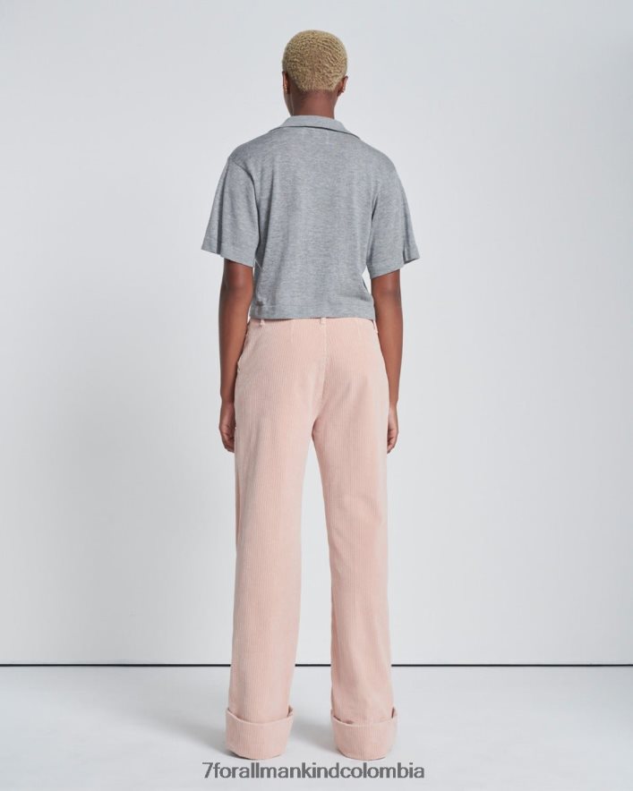 vestir 7 for All Mankind Pantalón sencillo de pana en camafeo rosa JBNRD427